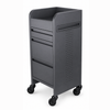 Fusion Black 4 Drawer Hairdressing Beauty Trolley - Black - Click'n Clean Castor Wheels