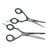 InMood Professional Duo 5.5" Black Hairdressing Cutting & Thinning Scissor Set