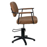 Chelsea Tan Upholstery - Black Frame Styling Chair - Hydraulic