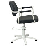 Chelsea Black Upholstery - White Frame Styling Chair - Hydraulic