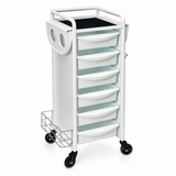Jasper White 6 Drawer Salon Beauty Trolley