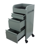 Fusion Sea Foam 4 Drawer Hairdressing Beauty Trolley - Black - Click'n Clean Castor Wheels