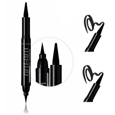 FIFTY-FIFTY Cat-Eye Liquid Liner + Smoky Kajal