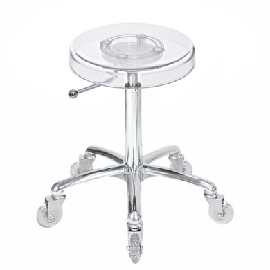 Clear Stool with Chrome Base