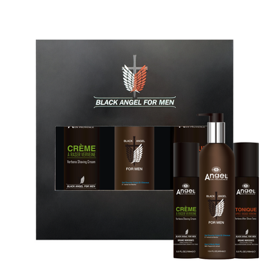 Black Angel For Men Hair & Body + Verbena Shave Trio Pack