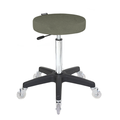 Turbo Stool Forest Green - Black Base - Clear Castor Wheels
