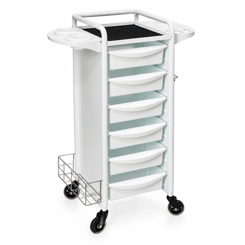 Jasper White 6 Drawer Salon Beauty Trolley