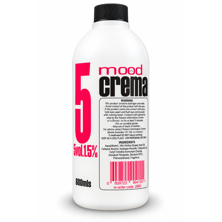 InMood 5 Vol 1.5% Crema Peroxide 990ml professional cream developer bottle