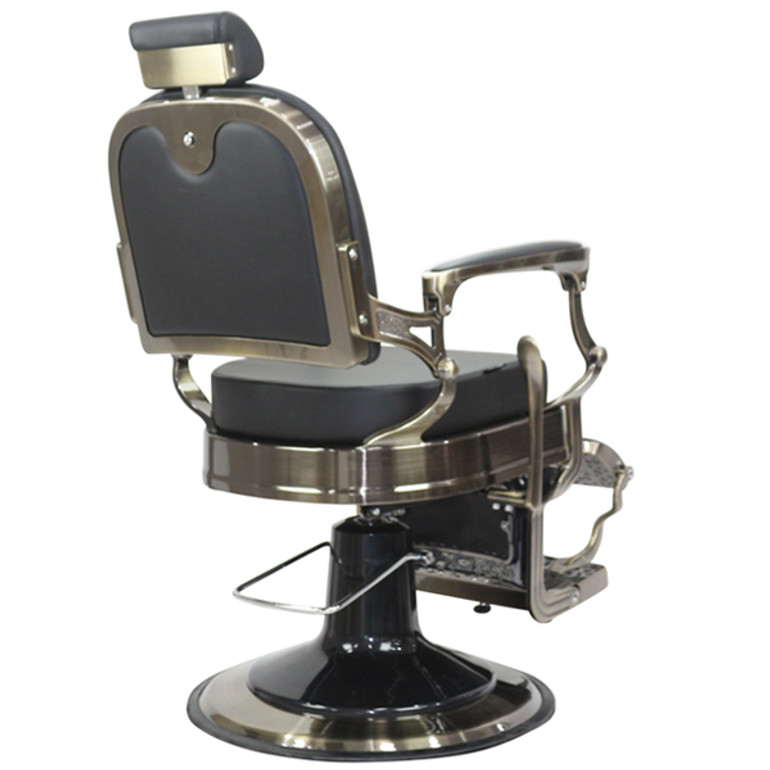 Havana Barber Chair - Antique Frame - Black Upholstery Havana Barber Chair - Antique Frame - Black Upholstery