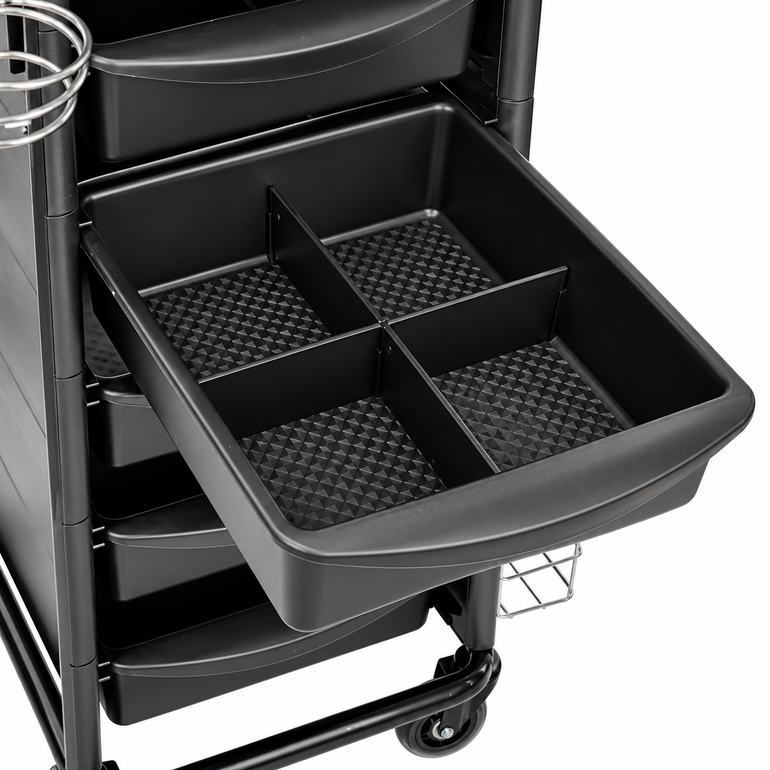 Jasper Black 6 Drawer Hairdressing Beauty Trolley