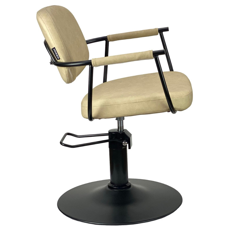 Chelsea Sand Upholstery - Black Frame Styling Chair - Hydraulic