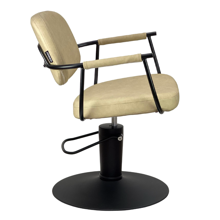 Chelsea Sand Upholstery - Black Frame Styling Chair - Hydraulic