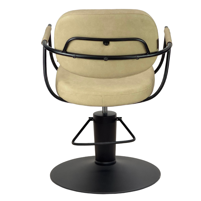 Chelsea Sand Upholstery - Black Frame Styling Chair - Hydraulic