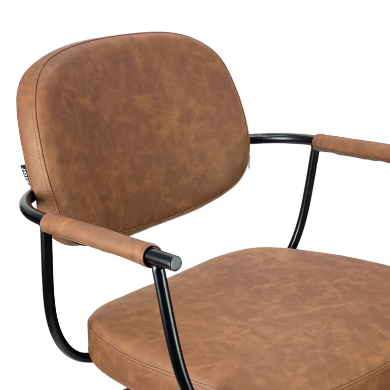 Chelsea Tan Upholstery - Black Frame Styling Chair - Hydraulic