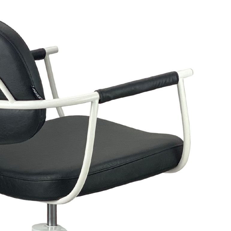 Chelsea Black Upholstery - White Frame Styling Chair - Hydraulic