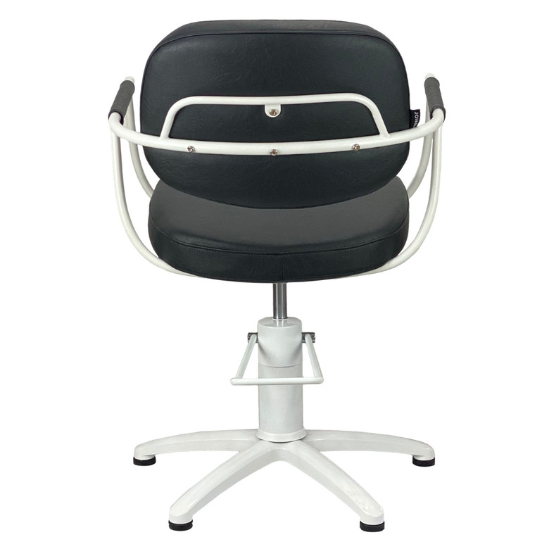 Chelsea Black Upholstery - White Frame Styling Chair - Hydraulic