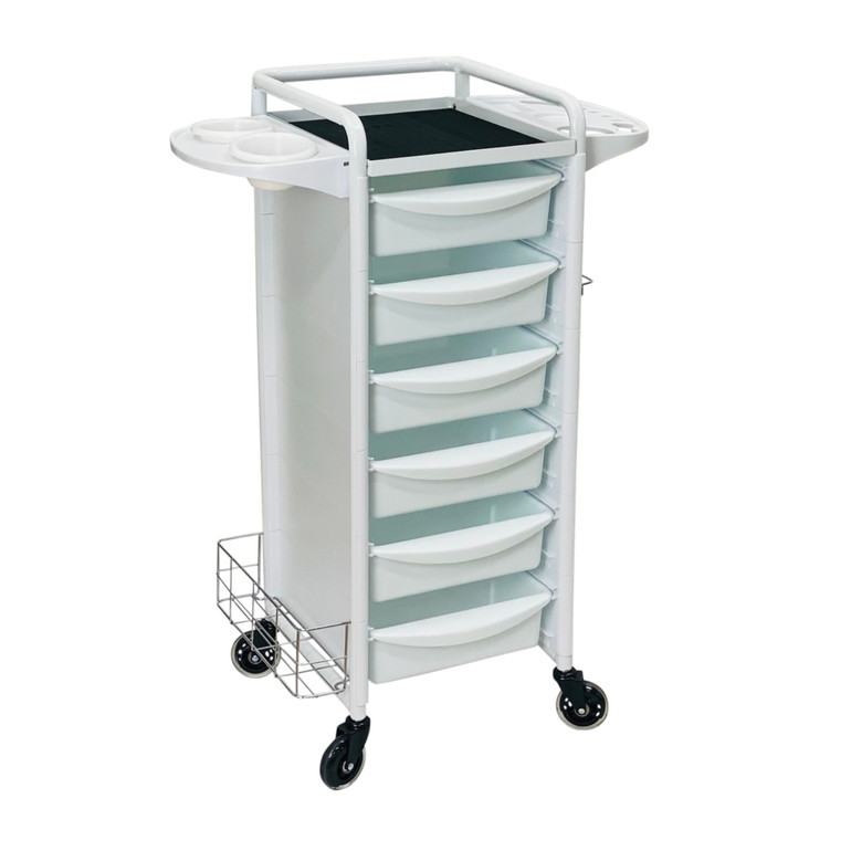 Jasper White 6 Drawer Salon Beauty Trolley
