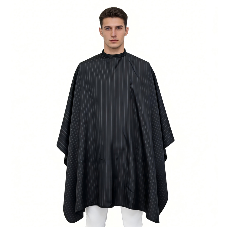 Black Striped Anti-Static Cutting Cape