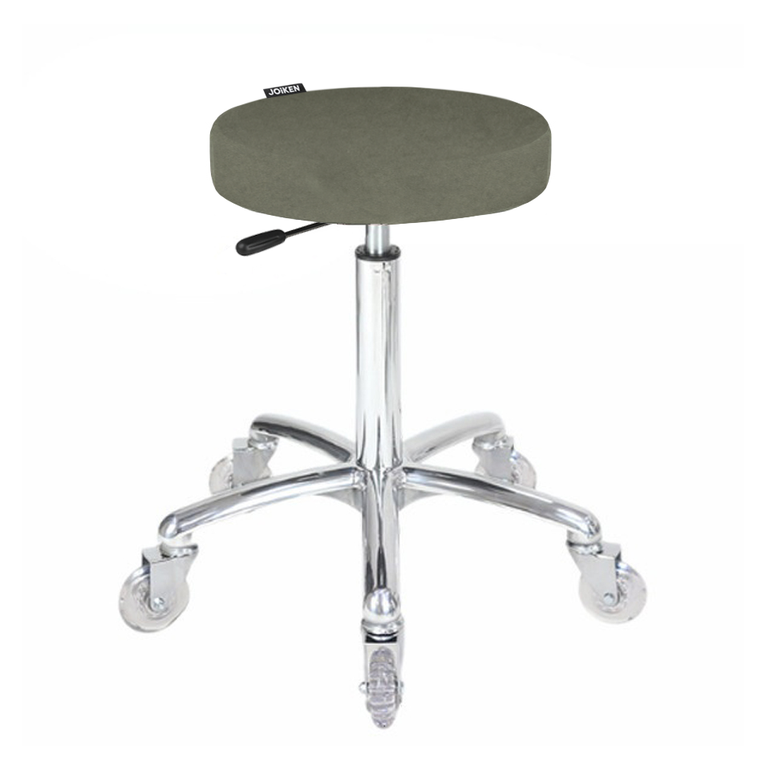 Turbo Stool Forest Green - Chrome Base - Clear Castor Wheels