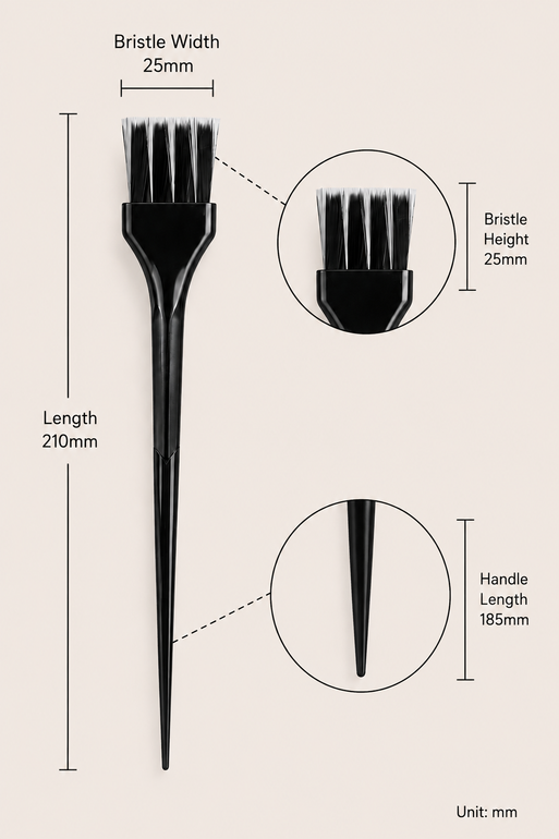 Mini Double Row Black Tint Brush