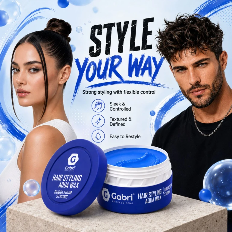 Gabri-Professional Hair Styling Aqua Wax Bubblegum Strong 150ml
