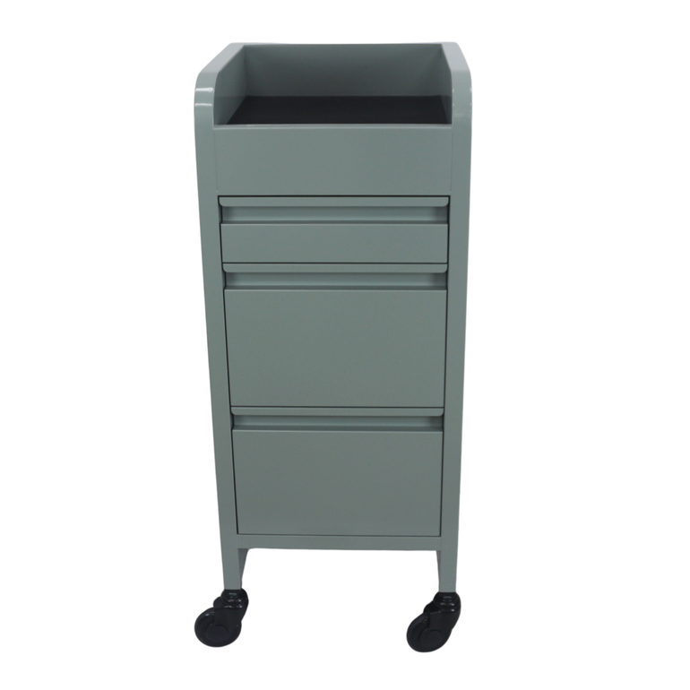 Fusion Sea Foam 4 Drawer Hairdressing Beauty Trolley - Black - Click'n Clean Castor Wheels