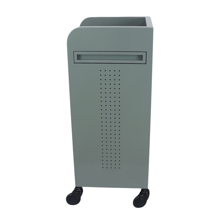 Fusion Sea Foam 4 Drawer Hairdressing Beauty Trolley - Black - Click'n Clean Castor Wheels