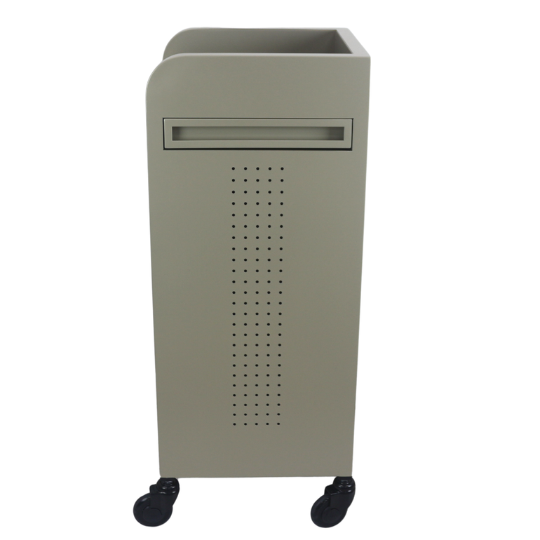 Fusion Oyster 4 Drawer Hairdressing Beauty Trolley - Black - Click'n Clean Castor Wheels