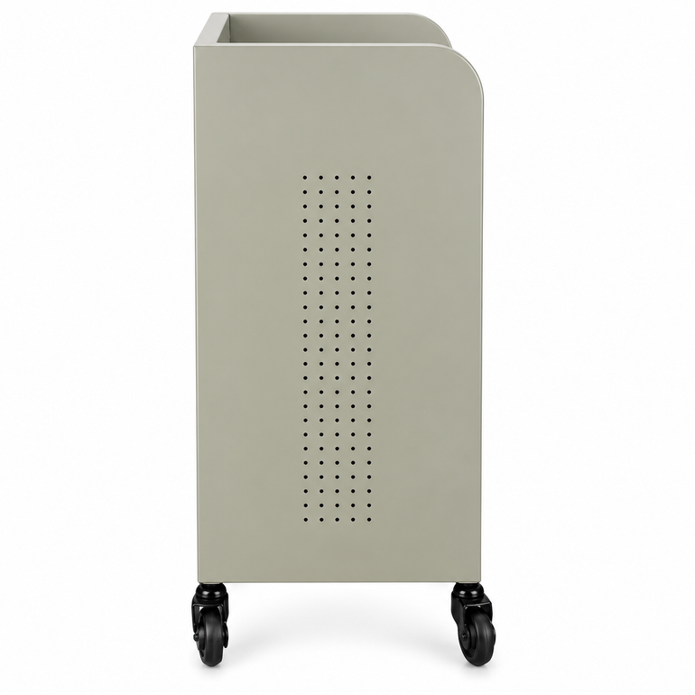 Fusion Oyster 4 Drawer Hairdressing Beauty Trolley - Black - Click'n Clean Castor Wheels
