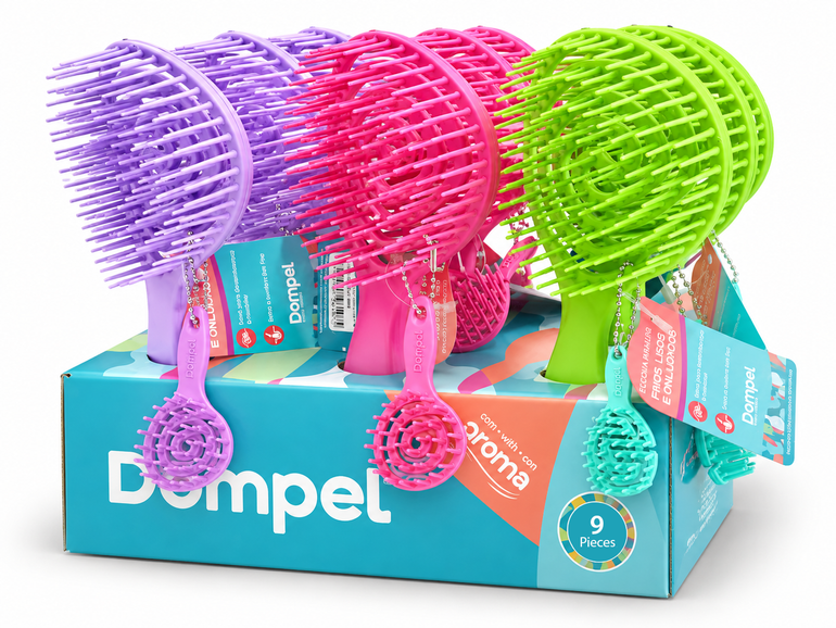 Lollipop 9pc Scented Hair Brush Box Set + Free Mini Brush Key Ring