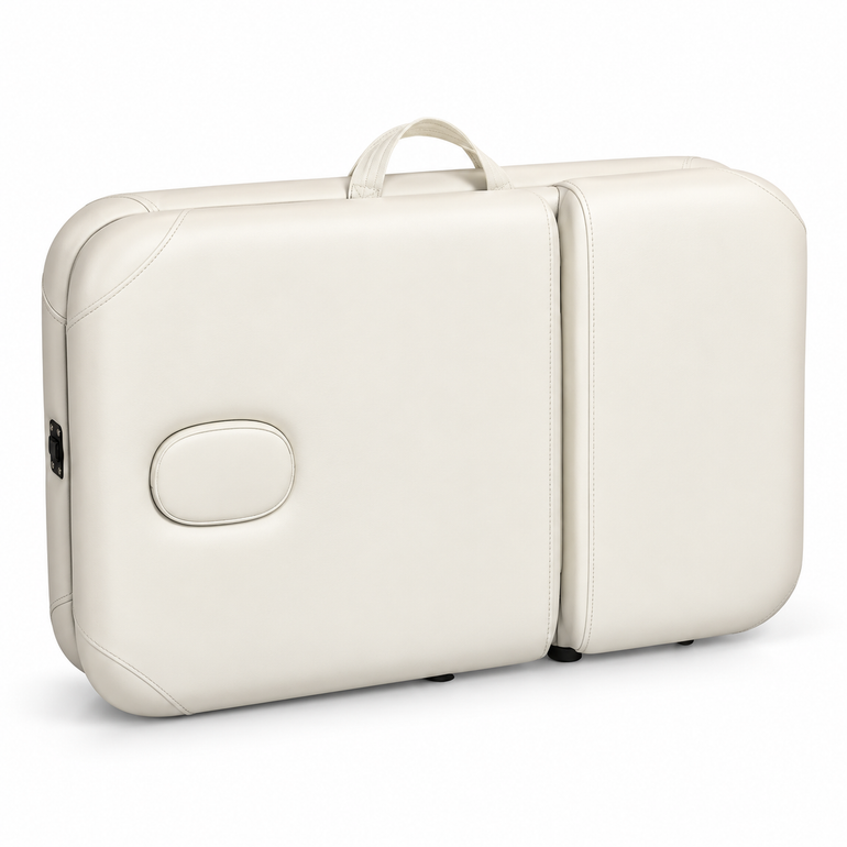 Lightweight Aluminium Portable Bed - White