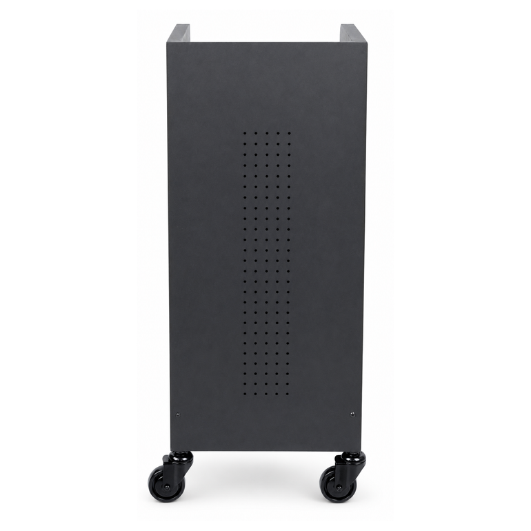 Fusion Black 4 Drawer Hairdressing Beauty Trolley - Black - Click'n Clean Castor Wheels