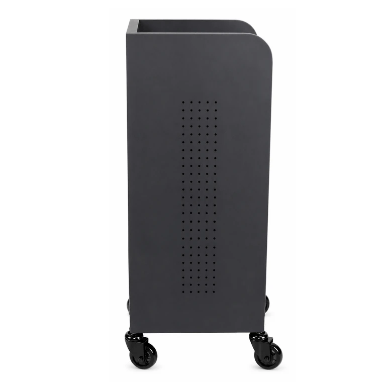 Fusion Black 4 Drawer Hairdressing Beauty Trolley - Black - Click'n Clean Castor Wheels