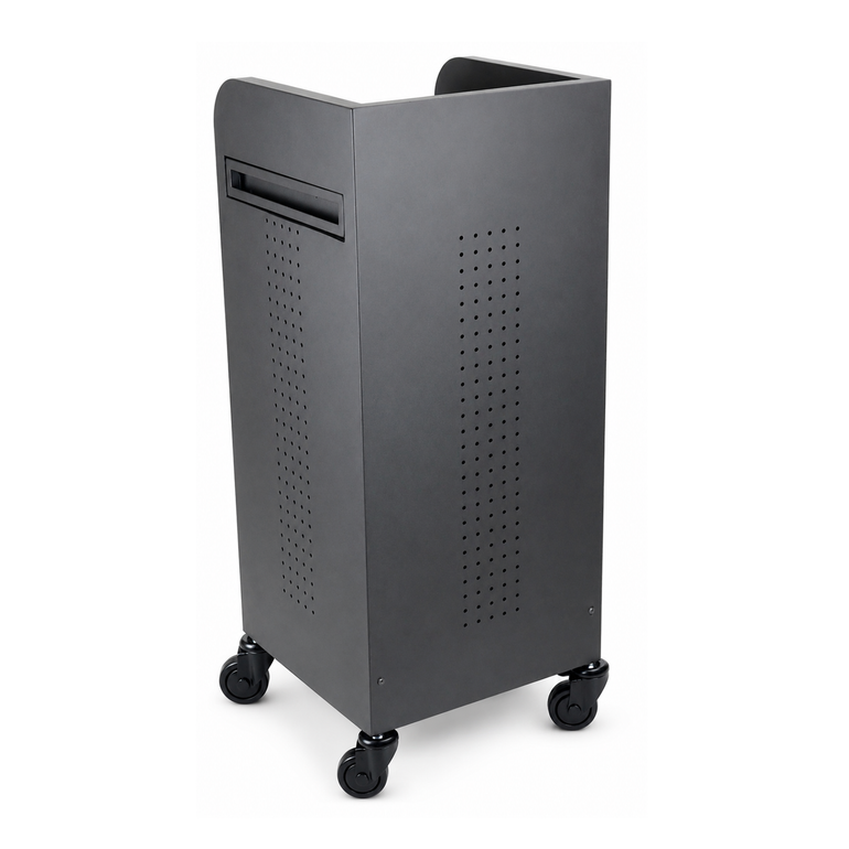 Fusion Black 4 Drawer Hairdressing Beauty Trolley - Black - Click'n Clean Castor Wheels