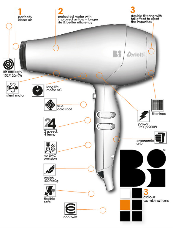 Ceriotti Bi Dryer Orange/Black