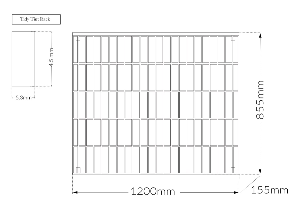 Hair Colour Organiser - Tint Rack