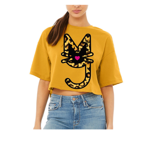 Crop Top, Cropped Top, More Than A Pussy, M.T.A.P. Rhinestone Kitty Cropped Top Tee T-shirt, Pride M.T.A.P. Kitty, Leopard M.T.A.P. Kitty