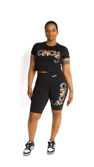 Cincy Tiger High-waisted biker shorts
