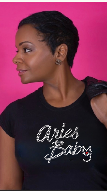 Aries Baby Rhinestone T-shirt