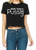 Black More Than A Pussy Cropped Tee, Crop Tee