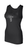 Black fitted women's tank top featuring a crystal rhinestone Legacy Club 9 graphic on the front.