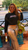Girl at Pappadeaux at her birthday dinner in a It's My Birthday Bitches Rhinestone Long Sleeve Crop Top