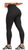 Black high-waisted Who Dey Bitches leggings with sparkling orange, pink and crystal rhinestone details.