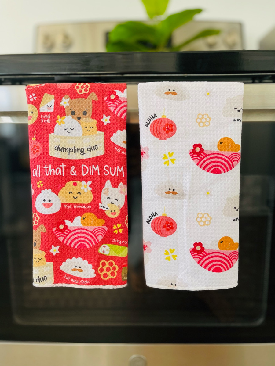 Waffle Towel (Set of 2): All That & Dim Sum