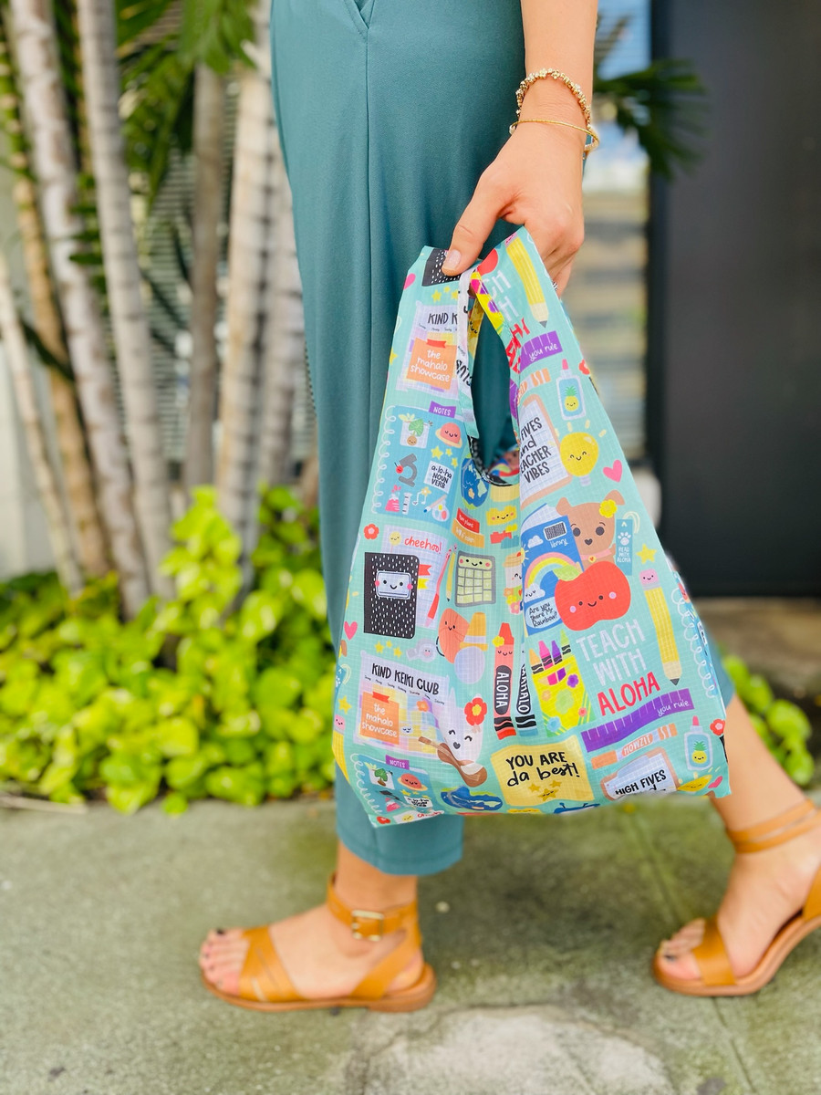 Small Tote: Teach With Aloha (Teal) - Arrives 5/1/24