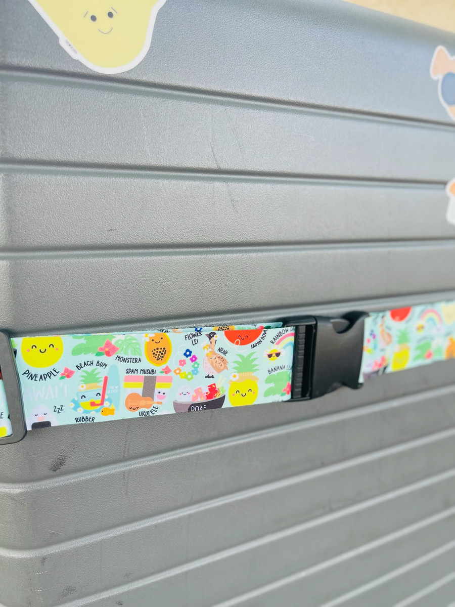 Luggage Strap: Happy Hawaii Mint