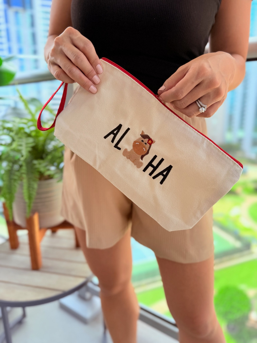 Embroidered Canvas Pouch: Year Of Da Horse