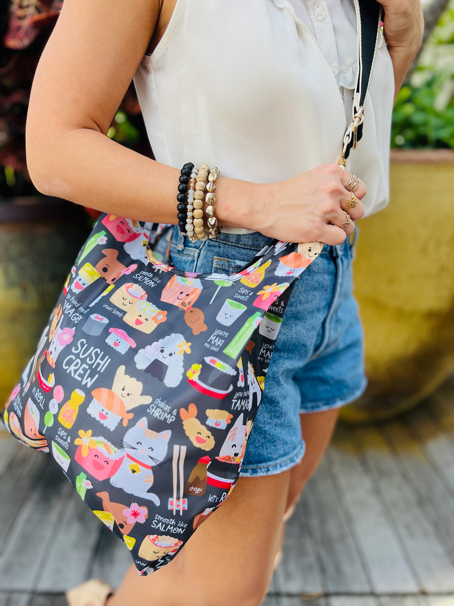 Small Tote: Sushi Crew Charcoal