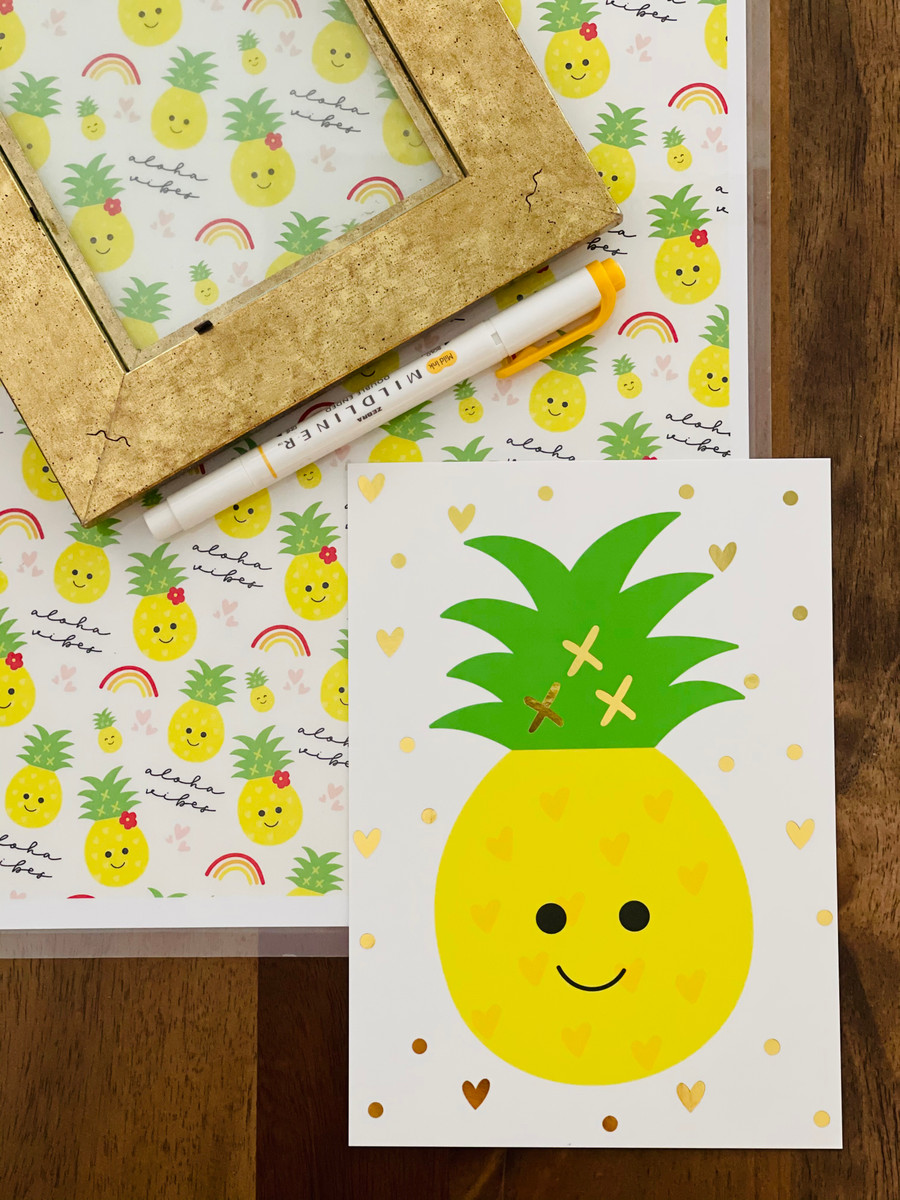 Art Print: Happy Pineapple