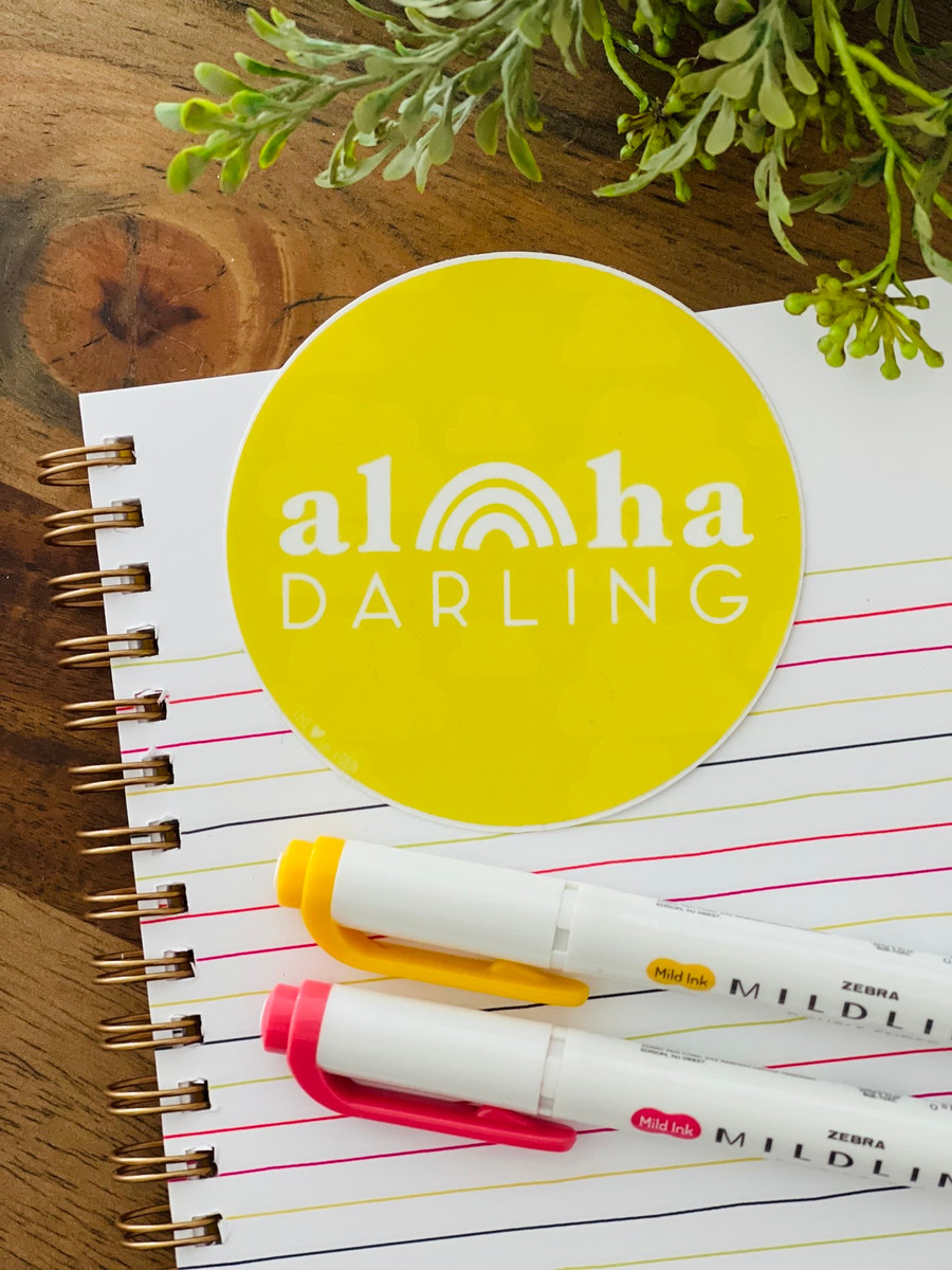 Sticker Be The Aloha Round Eden in Love